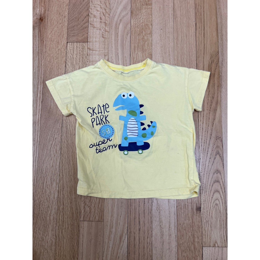 Unbranded‎ Skate Park Dinosaur T-Shirt Kids 3T Yellow